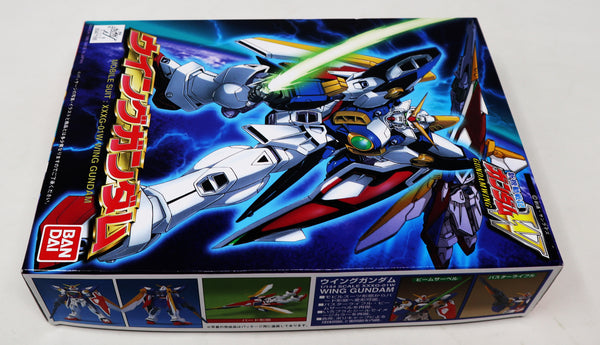 Vintage 1995 90s Bandai W-Gundam Wing Gundam Mobile Suit XXXG-01W 1/144 Scale Action Figure Model Kit Assembled Boxed Japan Box