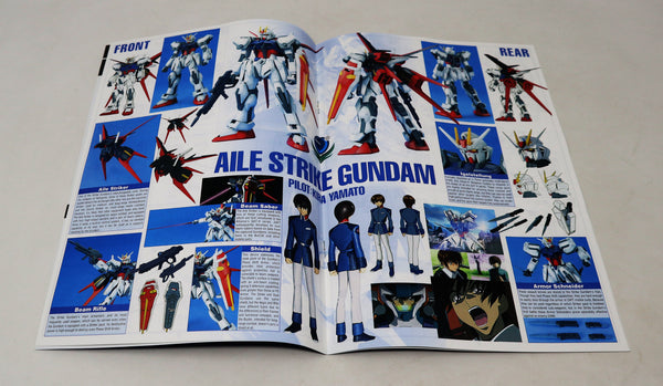 Vintage 2002 Bandai Gundam Seed Mobile Suit Aile Strike Gundam GAT-X105 1/100 Scale Action Figure Model Kit Unassembled Boxed Japan