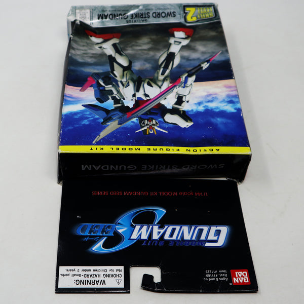 Vintage 2003 Bandai Gundam Seed Mobile Suit GAT-X105 Sword Strike Gundam 1/144 Scale Model Kit Assembled Boxed Japan