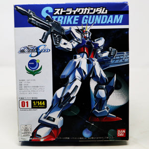 Vintage 2002 Bandai Gundam Strike Gundam Mobile Suit GAT-X105 1/144 Scale Action Figure Model Kit Assembled Boxed Japan Box