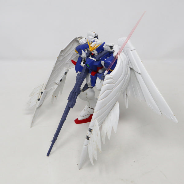 Vintage 1997 90s Bandai Gundam W Wing W-Gundam Zero Custom Mobile Suit XXXG-00W0 Wing Gundam 0 HG 1/100 Scale Model Kit Assembled Boxed Japan