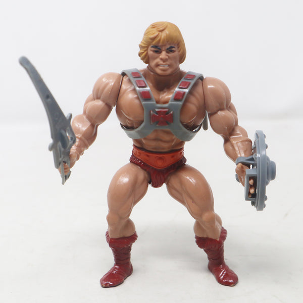 Vintage 1981 80s Mattel MOTU Masters Of The Universe He-Man & Battle Cat Battlecat Action Figures Lot Rare Retro