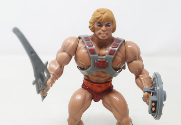 Vintage 1981 80s Mattel MOTU Masters Of The Universe He-Man & Battle Cat Battlecat Action Figures Lot Rare Retro