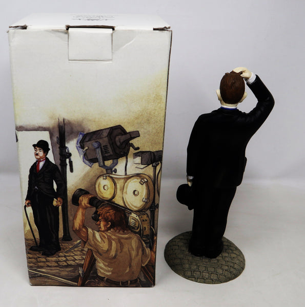 Vintage 1997 90s The Leonardo Collection Stan Laurel & Oliver Hardy Figures Figurines Ornaments Knick Knacks Boxed Rare
