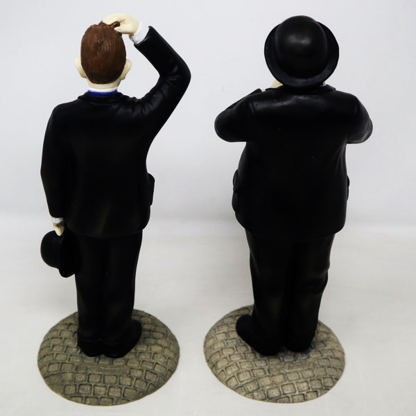Vintage 1997 90s The Leonardo Collection Stan Laurel & Oliver Hardy Figures Figurines Ornaments Knick Knacks Boxed Rare