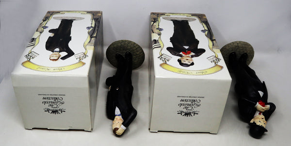 Vintage 1997 90s The Leonardo Collection Stan Laurel & Oliver Hardy Figures Figurines Ornaments Knick Knacks Boxed Rare