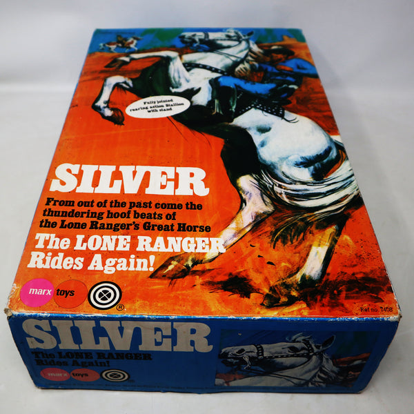 Vintage 1973 70s Marx Toys The Lone Ranger Silver Stallion Horse Boxed + The Lone Ranger 9.5" Fully Jointed Action Figure Rare