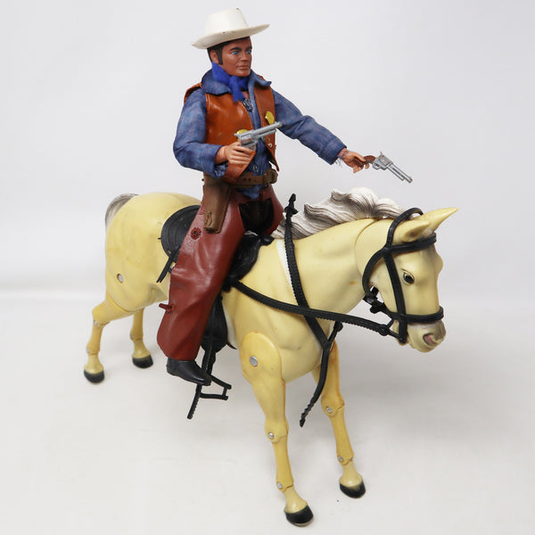 Vintage 1973 70s Marx Toys The Lone Ranger Silver Stallion Horse Boxed + The Lone Ranger 9.5" Fully Jointed Action Figure Rare