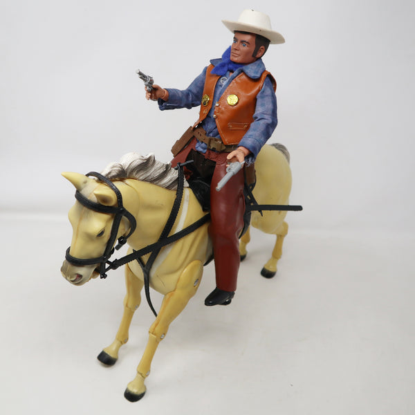 Vintage 1973 70s Marx Toys The Lone Ranger Silver Stallion Horse Boxed + The Lone Ranger 9.5" Fully Jointed Action Figure Rare