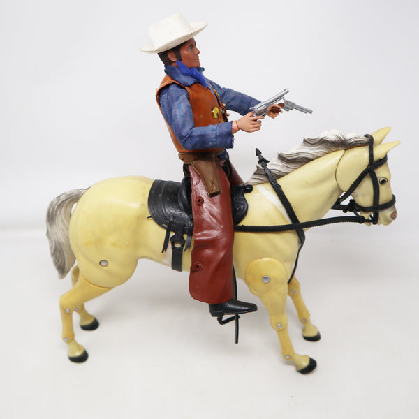 Vintage 1973 70s Marx Toys The Lone Ranger Silver Stallion Horse Boxed + The Lone Ranger 9.5" Fully Jointed Action Figure Rare