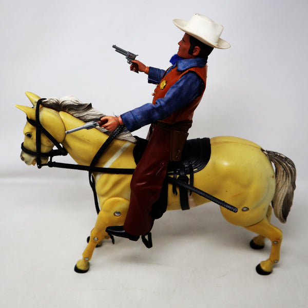 Vintage 1973 70s Marx Toys The Lone Ranger Silver Stallion Horse Boxed + The Lone Ranger 9.5" Fully Jointed Action Figure Rare