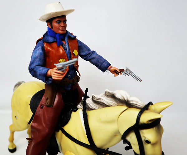 Vintage 1973 70s Marx Toys The Lone Ranger Silver Stallion Horse Boxed + The Lone Ranger 9.5" Fully Jointed Action Figure Rare