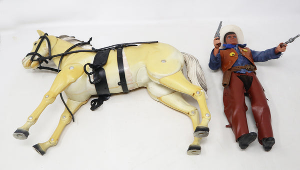 Vintage 1973 70s Marx Toys The Lone Ranger Silver Stallion Horse Boxed + The Lone Ranger 9.5" Fully Jointed Action Figure Rare