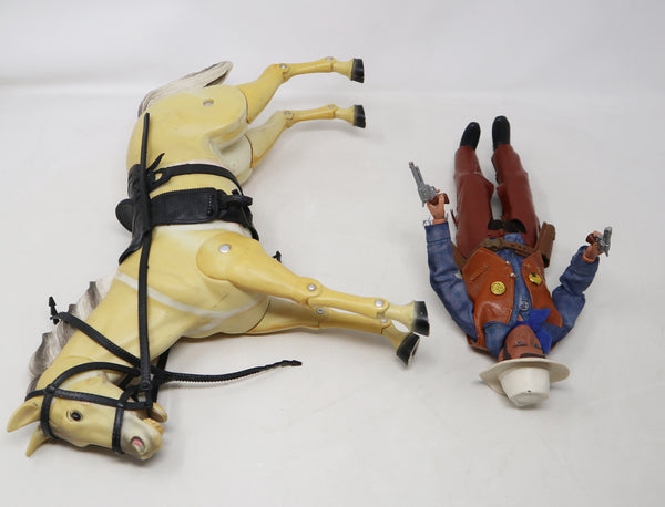 Vintage 1973 70s Marx Toys The Lone Ranger Silver Stallion Horse Boxed + The Lone Ranger 9.5" Fully Jointed Action Figure Rare