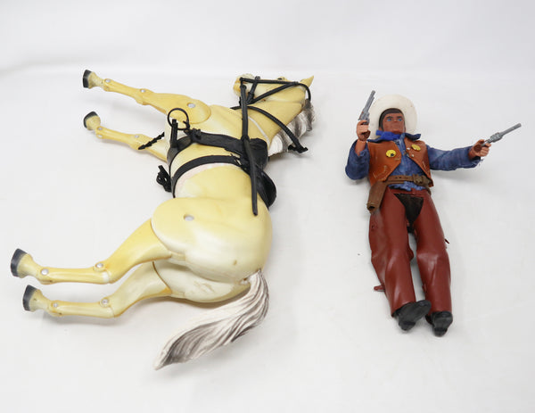 Vintage 1973 70s Marx Toys The Lone Ranger Silver Stallion Horse Boxed + The Lone Ranger 9.5" Fully Jointed Action Figure Rare