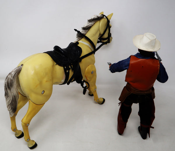 Vintage 1973 70s Marx Toys The Lone Ranger Silver Stallion Horse Boxed + The Lone Ranger 9.5" Fully Jointed Action Figure Rare