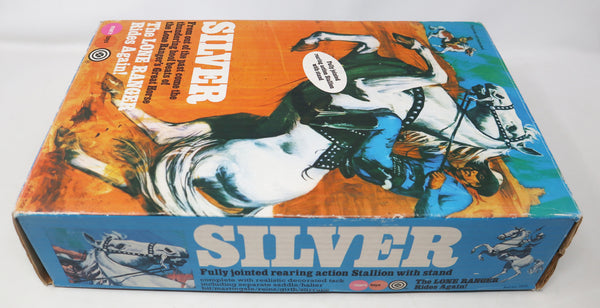 Vintage 1973 70s Marx Toys The Lone Ranger Silver Stallion Horse Boxed + The Lone Ranger 9.5" Fully Jointed Action Figure Rare