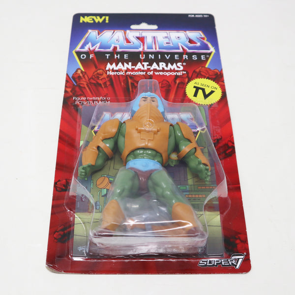 2019 Mattel He-Man MOTU Masters Of The Universe Super7 Series Man-At-Arms Action Figure Carded MOC Rare Retro