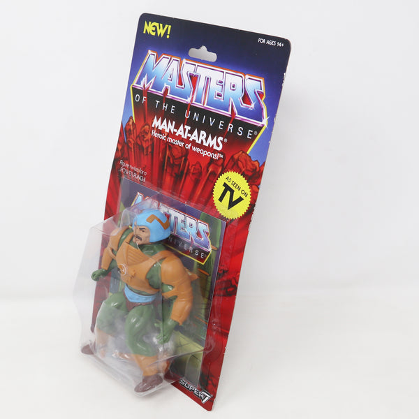 2019 Mattel He-Man MOTU Masters Of The Universe Super7 Series Man-At-Arms Action Figure Carded MOC Rare Retro