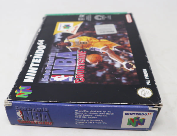 Vintage 1998 90s Nintendo 64 N64 Kobe Bryant in NBA Courtside Basketball Sports Video Game Boxed Pal Version 1-4 Players Retro