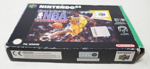 Vintage 1998 90s Nintendo 64 N64 Kobe Bryant in NBA Courtside Basketball Sports Video Game Boxed Pal Version 1-4 Players Retro