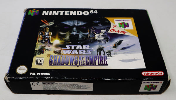 Vintage 1996 90s Nintendo 64 N64 Star Wars Shadows Of The Empire Video Game Boxed Pal