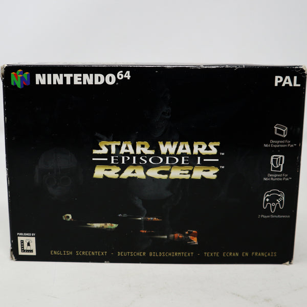 Vintage 1999 90s Nintendo 64 N64 Star Wars Episode I Racer Video Game Boxed Pal 2 Players