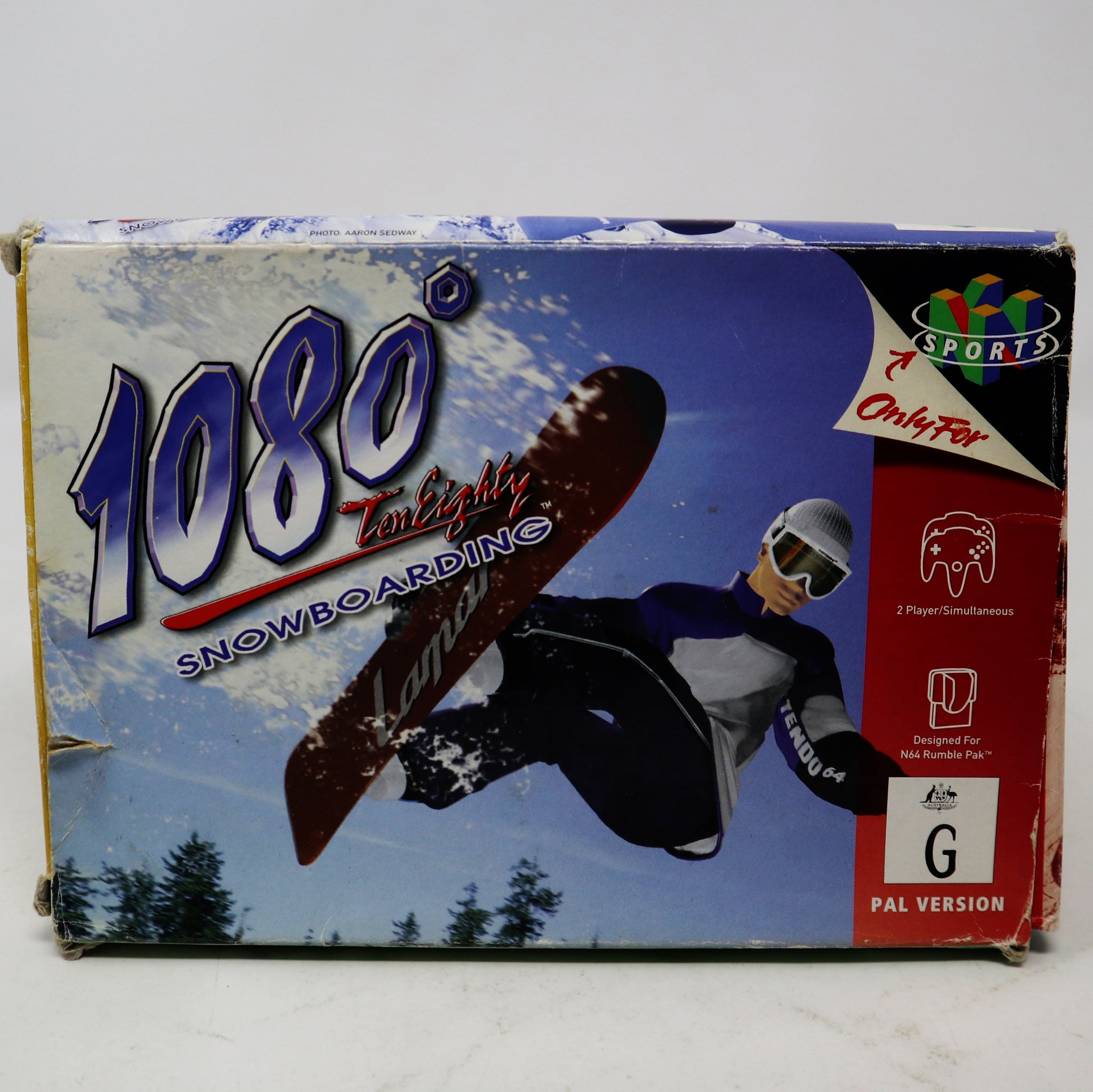 Vintage 1998 90s Nintendo 64 N64 1080 Ten Eighty Snowboarding Video Game Boxed Pal 2 Players