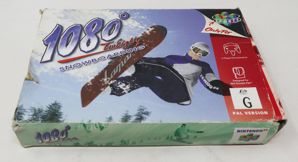 Vintage 1998 90s Nintendo 64 N64 1080 Ten Eighty Snowboarding Video Game Boxed Pal 2 Players