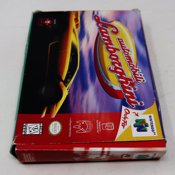 Vintage 1996 90s Nintendo 64 N64 Automobili Lamborghini Racing Video Game Boxed USA NTSC 1-4 Players