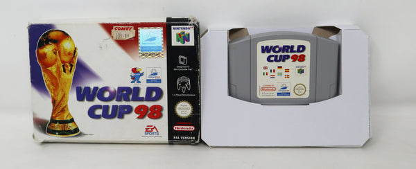 Vintage 1998 90s Nintendo 64 N64 EA Sports World Cup 98 Football Soccer Video Game Boxed Pal Version 1-4 Players Retro