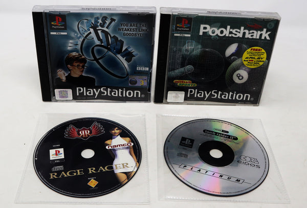 Vintage Sony Playstation 1 PS1 Pal Console (SCPH-1002) (Fully Working), Controller + 4 Games Lot Bundle