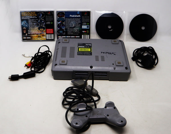 Vintage Sony Playstation 1 PS1 Pal Console (SCPH-1002) (Fully Working), Controller + 4 Games Lot Bundle