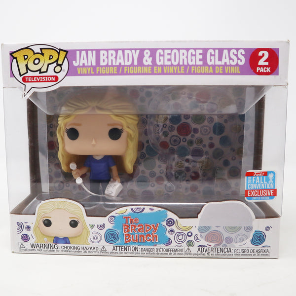 Funko POP! Television The Brady Bunch Jan Brady & George Glass Vinyl Figure 2 Pack Set Boxed Exclusive 2018 Fall Convention Limited Edition