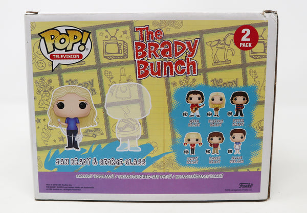 Funko POP! Television The Brady Bunch Jan Brady & George Glass Vinyl Figure 2 Pack Set Boxed Exclusive 2018 Fall Convention Limited Edition