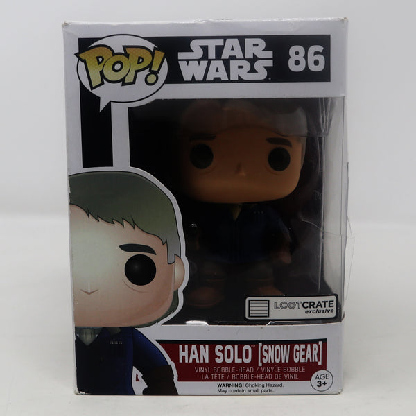 Funko POP! 86 Star Wars Han Solo (Snow Gear) Vinyl Bobble-Head Figure Boxed Lootcrate Exclusive