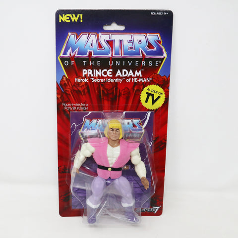 2019 Mattel He-Man MOTU Masters Of The Universe Super7 Series Prince Adam Action Figure Carded MOC Rare Retro