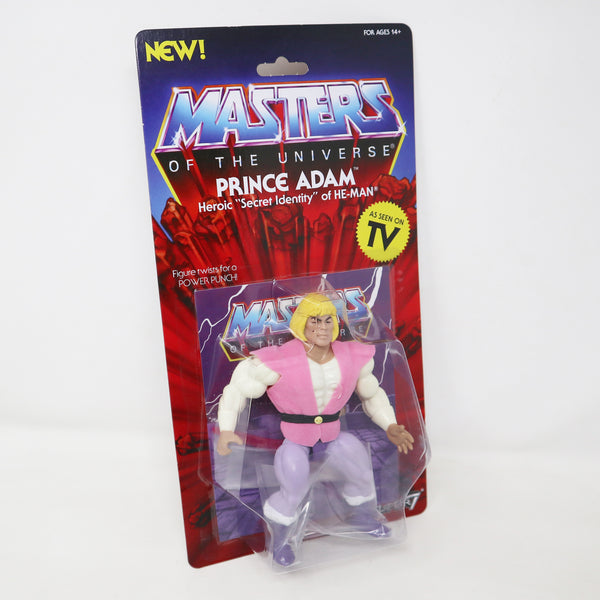 2019 Mattel He-Man MOTU Masters Of The Universe Super7 Series Prince Adam Action Figure Carded MOC Rare Retro