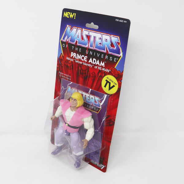 2019 Mattel He-Man MOTU Masters Of The Universe Super7 Series Prince Adam Action Figure Carded MOC Rare Retro