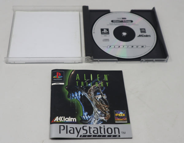 Vintage 1996 90s Playstation 1 PS1 Platinum Alien Trilogy Video Game Pal Version 1 Player