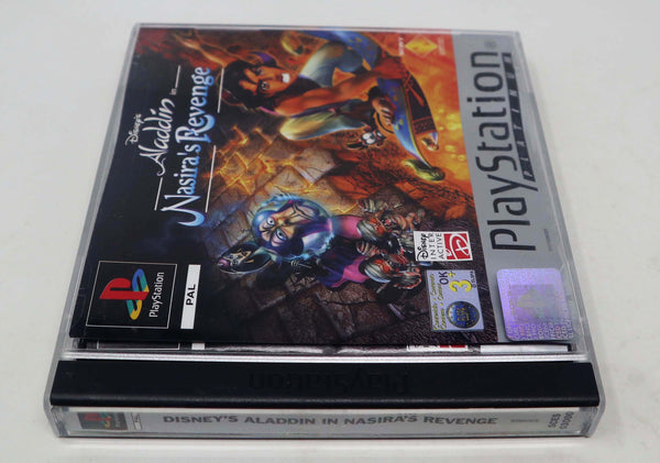 Vintage 2000 Playstation 1 PS1 Platinum Disney's Aladdin In Nasira's Revenge Video Game Pal Version 1 Player