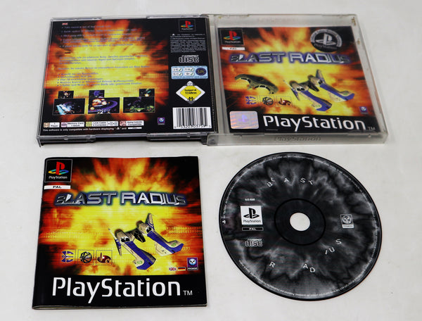 Vintage 1998 90s Playstation 1 PS1 Blast Radius Video Game Pal 1 Player Retro