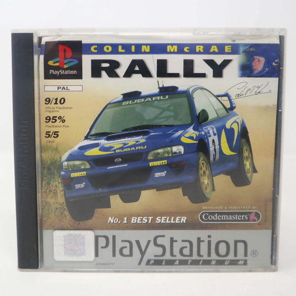 Vintage 1998 90s Playstation 1 PS1 Platinum Colin McRae Rally Video Game Pal 1-2 Players Car Racing