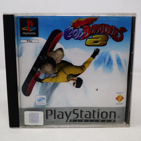 Vintage 1997 90s Playstation 1 PS1 Platinum Cool Boarders 2 Snowboarding Video Game Pal 1-2 Players Retro
