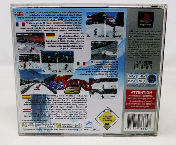 Vintage 1997 90s Playstation 1 PS1 Platinum Cool Boarders 2 Snowboarding Video Game Pal 1-2 Players Retro