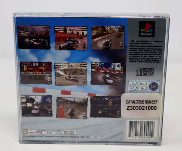 Vintage 1997 90s Playstation 1 PS1 Platinum Destruction Derby 2 Video Game Pal 1 Players Car Racing