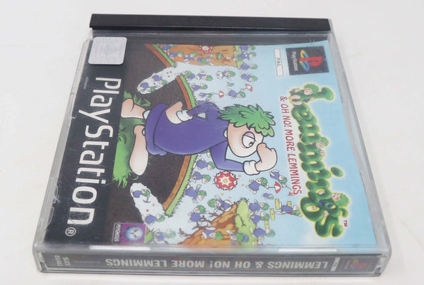 Vintage 1998 90s Playstation 1 PS1 Lemmings & Oh No! More Lemmings Video Game Pal 1 Player