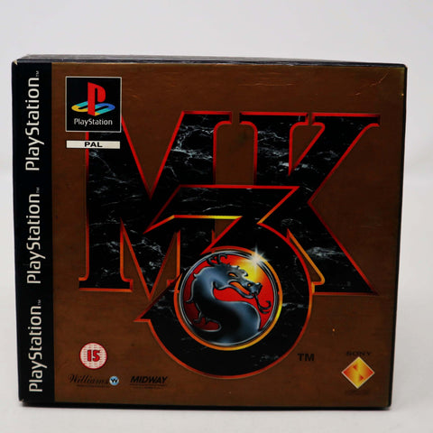 Vintage 1995 1990s Playstation 1 PS1 Mortal Kombat 3 MK3 Video Game Pal Version 1-2 Players