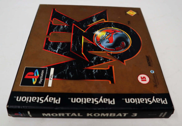 Vintage 1995 1990s Playstation 1 PS1 Mortal Kombat 3 MK3 Video Game Pal Version 1-2 Players