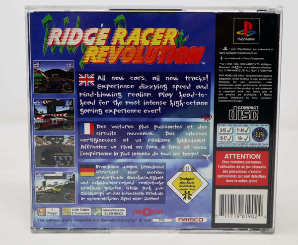 Vintage 1995 90s Playstation 1 PS1 Ridge Racer Revolution Video Game Pal 1 Player Racing